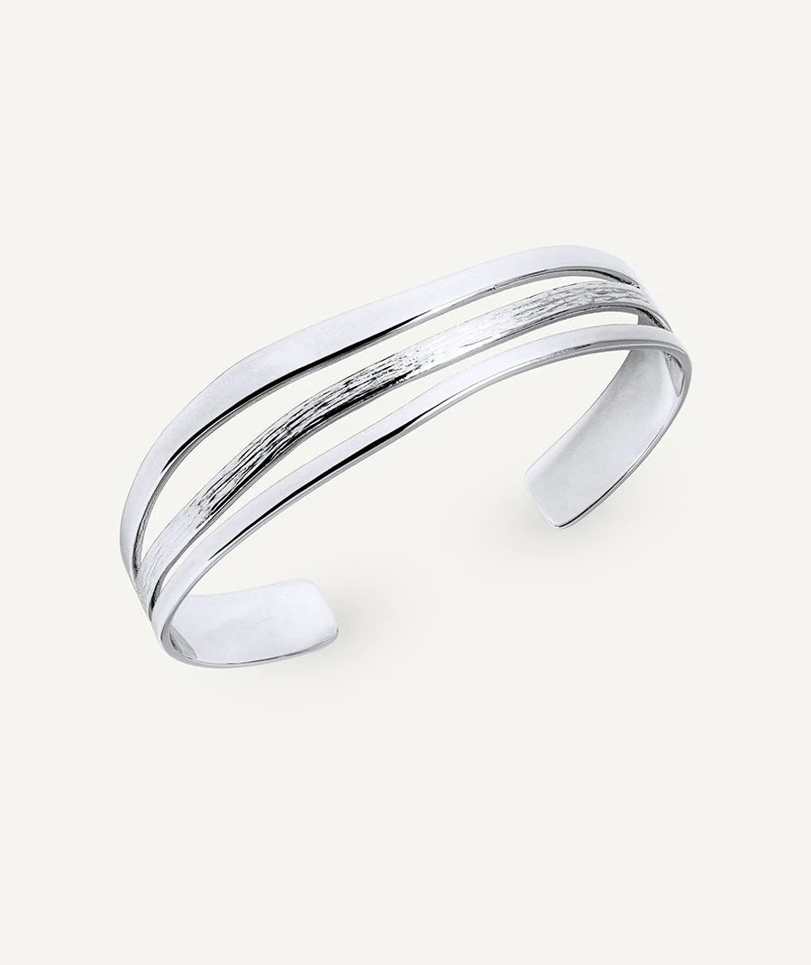 Brazalete Rígido Abierto Texturas Mar en Alcalá de Henares - Martínez Joyeros